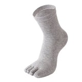 Five-Finger Socks Men Women Breathable Sweat-Absorbent Split Toe Socks Happy Funny Hip-Hop Cotton Socks Mart Lion Gray EU(37-43) 