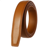 3.1cm Men's Leather Belt without Buckle  for Automatic Buckle Cow Genuine Leather Belt No Buckle Body Mart Lion   