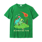 Tabletop Gaming Critical Hit Dinosaurs And Dice Premium T-Shirt Group Tops amp Tees for Men's Prevalent Cotton Funny Mart Lion Green XS 