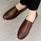 Men's Shoes Casual Summer Flats Loafers Genuine Leather Moccasins Male Slip on Driving Shoes Mart Lion   