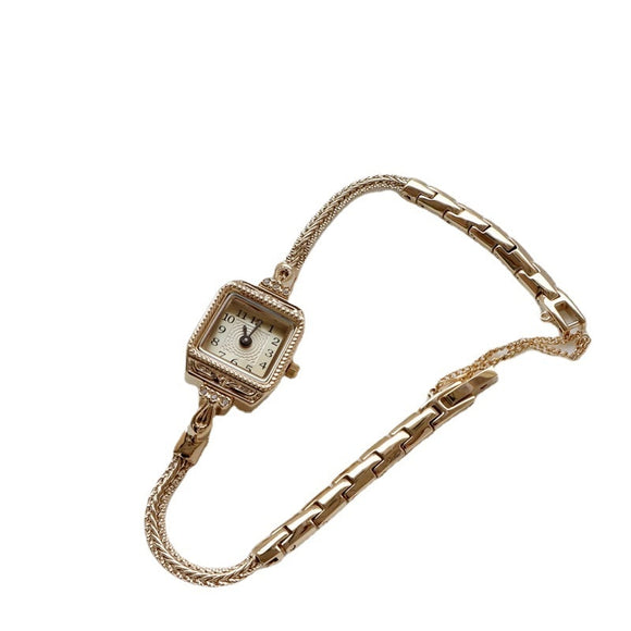  Women's Watch Small Delicate Lightweight Gentage Thin Belt INS Retro Bracelet Square Girl Mart Lion - Mart Lion