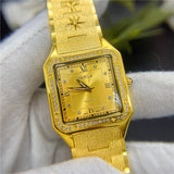 24K Thick Plated Adornment Temperament of Alluvial Gold Watch The Contracted and gold Watch Mart Lion   