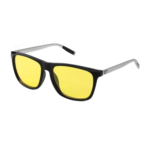 Aluminum+TR90 Sunglasses Men's Polarized Designer Points Women/Men's Vintage Eyewear Driving Sun Glasses Mart Lion C2 Black l Yellow  