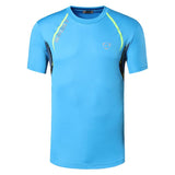 Men's Sport Tee Shirts Running Workout Training Gym Fitness Running Mart Lion LSL137 Blue US M 
