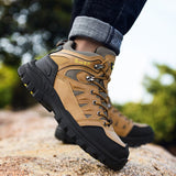Brown Hiking Boots Men's Light Trekking Travel Shoes High top Hiking Women Camping Sports Mart Lion   