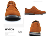 Suede Leather Men's Brogue Casual Shoes Lace Up Moccasins Shoes Vintage Classic Dress Mart Lion   