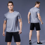 Men's Sports Suit Breathable Athletic Wear Sportswear Running Jogging Gym Ropa Deportiva Fitness Workout Clothes Soccer Camisetas Mart Lion   