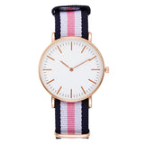 Popular Casual Quartz Watch Women Wrist Watches Nylon Band Bracelet Gold Silver Ladies Analog Clock Reloj Mujer Mart Lion Gold 10  