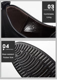 Winter Lace-up Genuine Leather Men Office Dress Flat Loafers Black Shoes Oxford Breathable Formal Wedding Casual Mart Lion   