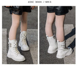 Autumn Winter Leather Children Shoes Boys Girls Boots Soft Baby Short Anti-slip Kids Mart Lion   