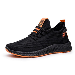 Breathable Mesh Rest Men's Leisure Shoes Korean Light And Sports Running Zapatillas Hombre Mart Lion A-Orange 6.5 