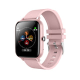 Smart Watch Men's Women Heart Rate Fitness Tracker Bracelet Watch Bluetooth Call Waterproof Sport Smartwatch For Android IOS Mart Lion Pink  