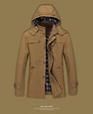 Men's Jacket Autumn Men's Long Cotton Windbreaker Jackets Overcoat Casual Slim Fit Trench Outwear Coat Mart Lion   