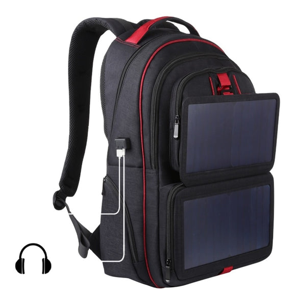 14W 5V solar backpack with solar panel Battery Power Bank Charger for Smartphone Outdoor Camping Climbing Travel Hiking Mart Lion Default Title  