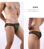 Men's Underwear Ropa Interior Hombre Underpants Perspective Gay calzoncillos hombre big mesh slip hombre briefs Mart Lion   