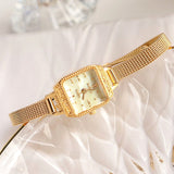 retro exquisite square leisure small dial women's watch life waterproof imported quartz movement Mart Lion   