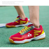 Red Tennis Shoes Unisex Non Slip Breathable Men's Tennis Sneakers Professional Badminton Tenis Para Homme Mart Lion   