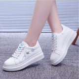  White Shoes Girls Flat Casuals Korean Style Versatile Walking Flats Sneakers for Women Mart Lion - Mart Lion