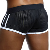 Boxer Men's Underwear Mesh Low Rise Breathable Cotton U Convex Pouch Athletic Supporters Leggings  Boxers Hombre Boxershorts Mart Lion   