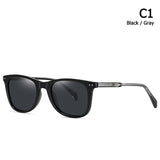 Vintage Square Style TR90 Polarized Sunglasses Men's Driving Fish Brand Design Oculos De Sol 3601 Mart Lion C1 Black Gray  