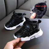 Autumn Baby Girl Boy Toddler Shoes Infant Casual Walkers Soft Bottom Kid Sneakers Black White Mart Lion Plush Black 15 (Insole 11.5cm) 