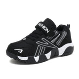 Kids Sneaker Boys Shoes Girl Toddler Casual Sport Running Breathable Mesh Footwear Mart Lion mesh-Black White 28 