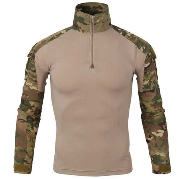 Military Tactical T-Shirt Quick-Drying Long Sleeve Camouflage Shirts Hunting Camping Hiking Tees Tops Combat Clothing Mart Lion   