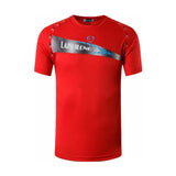 jeansian Men's Sport Tee Shirt T-Shirt Tops Running Gym Fitness Workout Football Short Sleeve Dry Fit LSL1050 Black2 Mart Lion LSL122-Red US S China