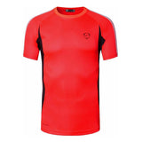 jeansian Sport Tee Shirt Running Gym Fitness Workout Football Short Sleeve Dry Fit Black Mart Lion LSL147-Orange US S 