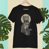 100% Cotton Cat Digital Print Summer Short Sleeve men's T shirt Homme Mart Lion   