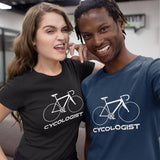 Bike T Shirt Cycologist Bicycle Graphic Print Design Short Sleeve Tops Tee Homme 100% Cotton Mart Lion   