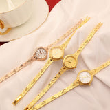 Gold Placer Vintage Ladies Gold Watch Vintage Waterproof Exquisite INS Style Movement Mart Lion   