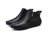  Winter Leather Men's Boots Winter Waterproof Ankle Boots Plush Warm Outdoor Working Snow Shoes Mart Lion - Mart Lion