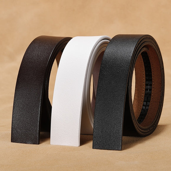  Brand 100% Pure Cowhide Belt Strap No Buckle Real Genuine Leather Belts without Automatic Buckle Belt for Men's Mart Lion - Mart Lion