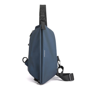 Casual Chest Bag Unisex Crossbody Pouch Nylon Multi-Function Outdoor Messenger Bag Men's Short Travel Bags Mart Lion Blue Chest Bag  