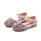Summer Girls Shoes Bead Mary Janes Flats Fling Princess Baby Dance Kids Sandals Children Wedding Gold Mart Lion Pink 21 