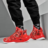 Cartoon Painting Hip hop Basketball Shoes Men's Red Non-slip High top Platform Basketball Sneakers bambas hombre Mart Lion   