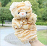 Animal Hand Puppet Cat Dolls Plush Hand Doll Early Education Learning Toys Children Marionetes Puppets for telling story Mart Lion cat 01  