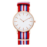 Popular Casual Quartz Watch Women Wrist Watches Nylon Band Bracelet Gold Silver Ladies Analog Clock Reloj Mujer Mart Lion Gold 7  