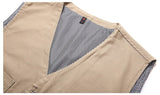  Men's Suit Vests Denim Blue Waistcoat Vest Multi-pocket Groomsmen Casual Suit Vest gilet clothing Mart Lion - Mart Lion