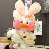 Kawaii Cartoon LaLafanfan 30cm Cafe Duck Plush Toy Stuffed Soft Kawaii Duck Doll Animal Pillow Kids Children Mart Lion   
