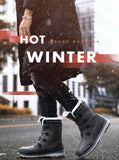 Winter Keep warm Plush Snow Boots Adult Non-slip Casual Waterproof Middle tube Men's Mart Lion   