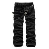 Winter Camouflage Military Tactical Thick Fleece Men's Multi-pocket Cargo Pants Warm velvet Casual Trousers Mart Lion 29 black 