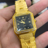 24K Thick Plated Adornment Temperament of Alluvial Gold Watch The Contracted and gold Watch Mart Lion   