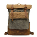 rucksack Men's Casual Daypacks Vintage Canvas Backpack School Boys Designe Waterproof Travel backpack Bag Male Bagpack mochila Mart Lion army green  