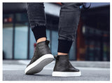 Top Men's Casual Shoes Luxury Black Gray Brown Sneakers Leather Breathable Soft Walking Footwear Mart Lion   