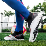 Breathable Mesh Men's Football Shoes TF/FG High-Level Socks After Wear-Resisting Football Sneakers Mart Lion   