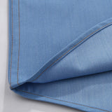 Men's Shirts Loose Casual Pocket Cotton Autumn Men's Long Sleeve Cotton Light Blue Elasticity Mart Lion   
