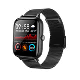 Smart Watch Men's Women Heart Rate Fitness Tracker Bracelet Watch Bluetooth Call Waterproof Sport Smartwatch For Android IOS Mart Lion Black steel  