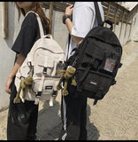  Women School Backpack Black Nylon Bagpack  Female Anti Theft Rucksack Casual Lady Travel Backpacks Korean Back Pack Mochila Mart Lion - Mart Lion